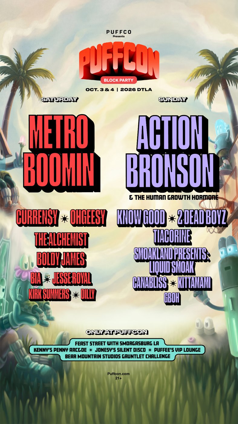 Puffco · PuffCon ad: The lineup poster.